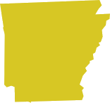 silloutte of the state of Arkansas